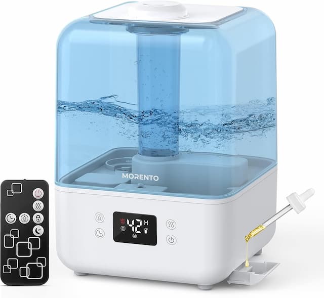 Humidificadores para dormitorio, humidificadores de llenado superior de 4.5 L para habitación grande, humidificadores de niebla fría para el hogar, boquilla 360, apagado automático